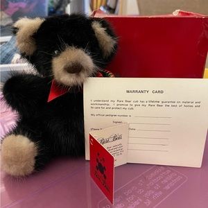 NWT Authentic 1982 MINK  Fur TEDDY BEAR Vintage. PERFECT for someone you love.
